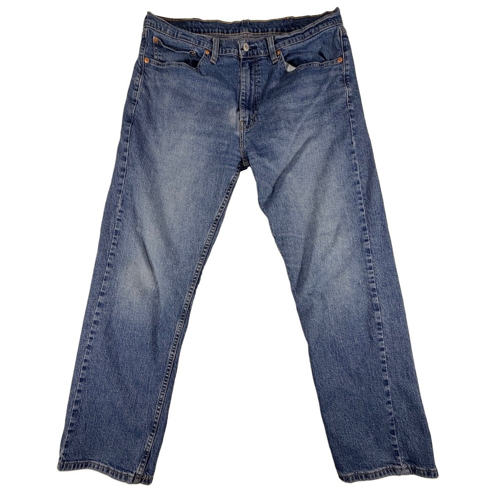 Levi's 505 Jeans Men's 38x30 Blue Regular Fit Straight Leg Medium Wash Denim